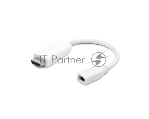 Переходник miniDisplayPort - HDMI, Cablexpert A-mDPF-HDMIM-001-W, 20F/19M, длина 10см, белый, пакет Переходник miniDisplayPort - HDMI, Cablexpert A-mDPF-HDMIM-001-W, 20F/19M, длина 10см, белый, пакет