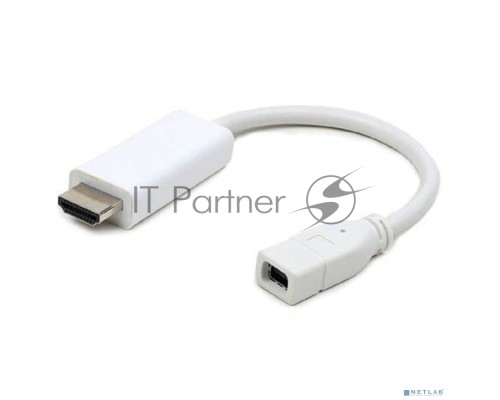 Переходник miniDisplayPort - HDMI, Cablexpert A-mDPF-HDMIM-001-W, 20F/19M, длина 10см, белый, пакет Переходник miniDisplayPort - HDMI, Cablexpert A-mDPF-HDMIM-001-W, 20F/19M, длина 10см, белый, пакет