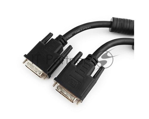Кабель DVI-D dual link Gembird/Cablexpert CC-DVI2-BK-15, 25M/25M, 4.5м, черный, экран, феррит.кольца, пакет Кабель DVI-D dual link Gembird/Cablexpert CC-DVI2-BK-15, 25M/25M, 4.5м, черный, экран, феррит.кольца, пакет