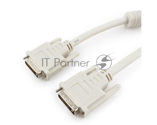 Кабель DVI-D single link Gembird/Cablexpert CC-DVI-6C, 19M/19M, 1.8м, серый, экран, феррит.кольца, пакет Кабель DVI-D single link Gembird/Cablexpert CC-DVI-6C, 19M/19M, 1.8м, серый, экран, феррит.кольца, пакет