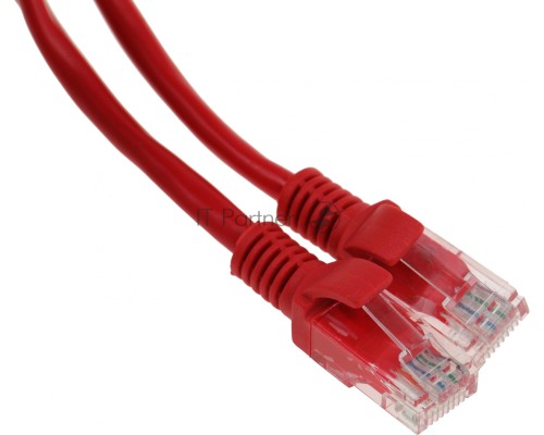 Патч-корд UTP Cablexpert кат.5e, 1м, литой, многожильный (красный)