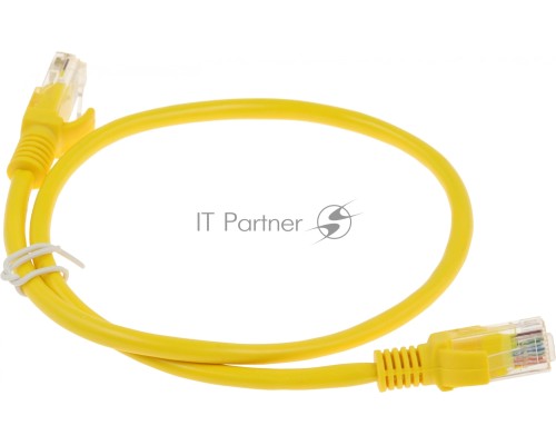 Патч-корд UTP Cablexpert кат.5e, 0.5м, литой, многожильный (желтый)