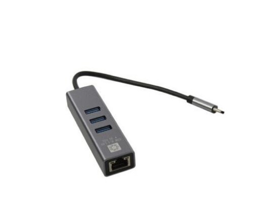[переходник] 5bites Кабель-адаптер UA3C-45-12BK USB3.1 сетевая карта / 3*USB3.0 / RJ45 1G / AL / GREY