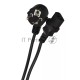 Кабель компьютер-розетка 220V (EURO) <VDE> 3G0,75mm2 VCOM {CE021-CU} 3 метра