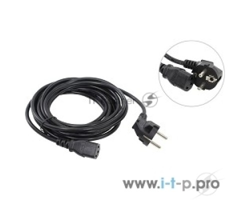Кабель компьютер-розетка 220V (EURO) <VDE> 3G0,75mm2 VCOM {CE021-CU} 3 метра