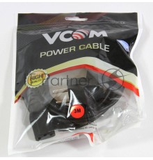 Кабель компьютер-розетка 220V (EURO) <VDE> 3G*0,5mm2 VCOM {CE021-CU} 3 метра