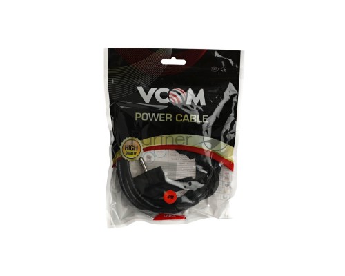 Кабель компьютер-розетка 220V (EURO) <VDE> 3G*0,5mm2 VCOM {CE021-CU} 3 метра