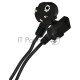 Кабель компьютер-розетка 220V (EURO) <VDE> 3G*0,5mm2 VCOM {CE021-CU} 3 метра