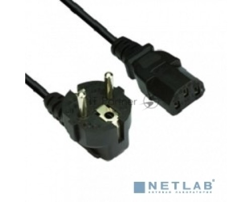 Кабель компьютер-розетка 220V (EURO) <VDE> 3G*0,5mm2 VCOM {CE021-CU} 3 метра