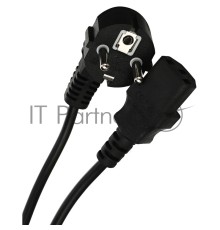 Кабель компьютер-розетка 220V (EURO) <VDE> 3G*0,5mm2 VCOM {CE021-CU} 1.8 метра