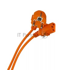 Кабель компьютер-розетка 220V (EURO) <VDE> 1,8м 3G0,75mm2 VCOM {CE021-O}, оранжевый