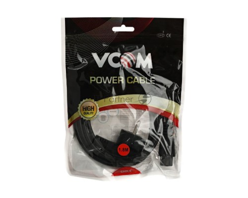 Кабель питания VCOM для ноутбуков 1.8М 3G*0.5mm 220V (CE022-CU) VDE стандарт