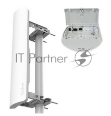 Антенна MikroTik RB921GS-5HPacD-19S mANTBox 19s (5GHz 120 degree 19dBi 2X2 MIMO Dual Polarization Sector Antenna, 720MHz CPU, 128MB RAM, 1xGbit LAN, 1xSFP, PoE, PSU, mounting kit, RouterOS L4)