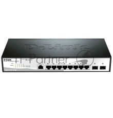 Сетевой коммутатор D-Link DGS-1210-10/ME, с 8 портами 10/100/1000Base-T и 2 портами 1000Base-X SFP