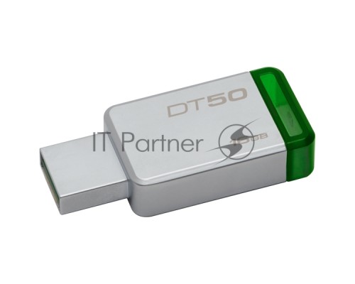 Флеш Диск Kingston 16Gb DataTraveler 50 DT50/16GB USB3.0 зеленый