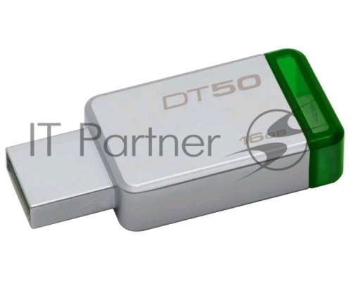Флеш Диск Kingston 16Gb DataTraveler 50 DT50/16GB USB3.0 зеленый