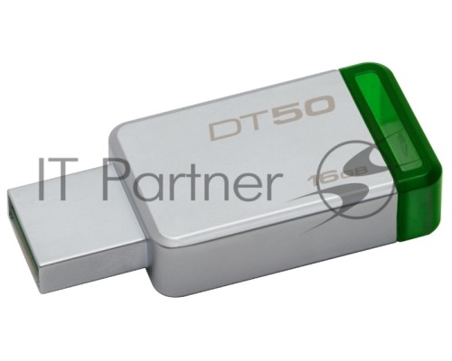 Флеш Диск Kingston 16Gb DataTraveler 50 DT50/16GB USB3.0 зеленый