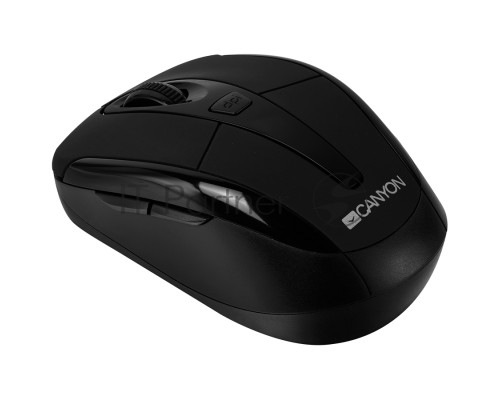 Мышь беспроводная Canyon MSO-W6 черный, 1600 dpi, радиоканал, USB, кнопки - 6