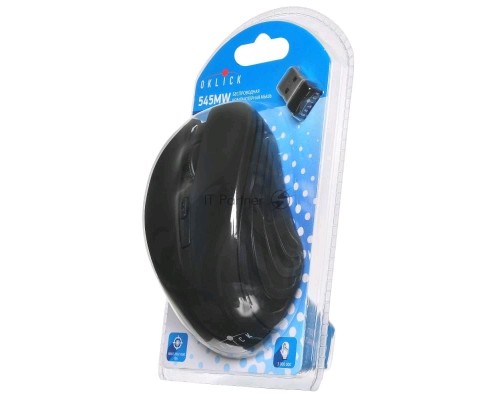 Мышь Oklick 545MW черный/черный оптическая (1600dpi) беспроводная USB (4but)