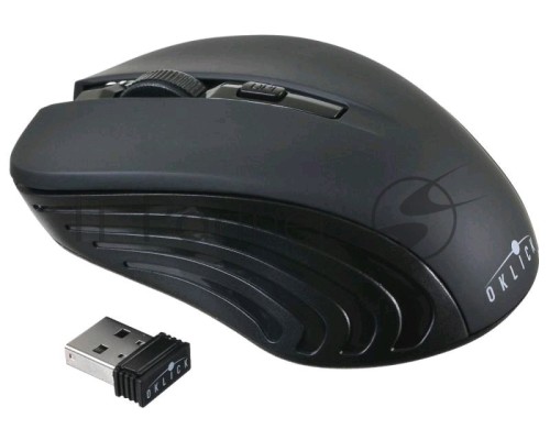 Мышь Oklick 545MW черный/черный оптическая (1600dpi) беспроводная USB (4but)