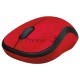 Мышь беспроводная Logitech M220 SILENT красный, 1000 dpi, радиоканал, USB, кнопки - 3