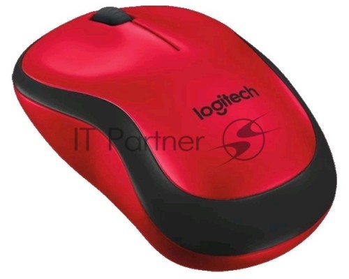Мышь беспроводная Logitech M220 SILENT красный, 1000 dpi, радиоканал, USB, кнопки - 3
