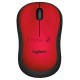 Мышь беспроводная Logitech M220 SILENT красный, 1000 dpi, радиоканал, USB, кнопки - 3