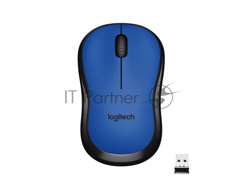 Мышь беспроводная Logitech M220 SILENT синий, 1000 dpi, радиоканал, USB, кнопки - 3
