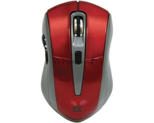 Мышь беспроводная Defender Accura MM-965 красный, 1600 dpi, радиоканал, USB, кнопки - 6
