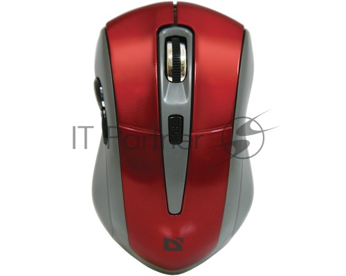 Мышь беспроводная Defender Accura MM-965 красный, 1600 dpi, радиоканал, USB, кнопки - 6