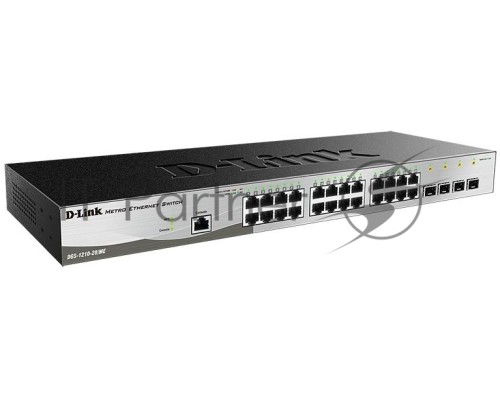  Коммутатор D-Link DGS-1210-28/ME/B1A  PROJ Управляемый коммутатор 2 уровня с 24 портами 10/100/1000Base-T и 4 портами 1000Base-X SFP
