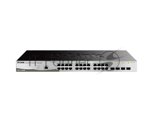  Коммутатор D-Link DGS-1210-28/ME/B1A  PROJ Управляемый коммутатор 2 уровня с 24 портами 10/100/1000Base-T и 4 портами 1000Base-X SFP