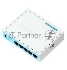 Роутер MikroTik RB750Gr3 hEX (RouterOS L4) with power supply and case 5 port 10/100/1000 гигабитный высокопроизводительный Ethernet