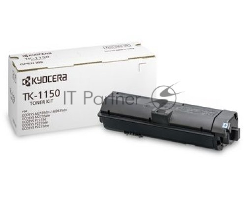 Картридж лазерный Kyocera TK-1150 (1T02RV0NL0) черный для M2135dn/M2635dn/M2735dw, P2235dn/P2235dw 3000 стр.