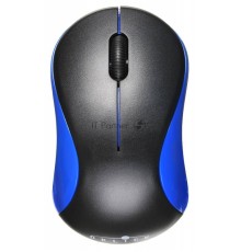 Мышь Oklick 605SW черный/синий оптическая (1200dpi) беспроводная USB (2but)
