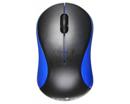 Мышь Oklick 605SW черный/синий оптическая (1200dpi) беспроводная USB (2but)
