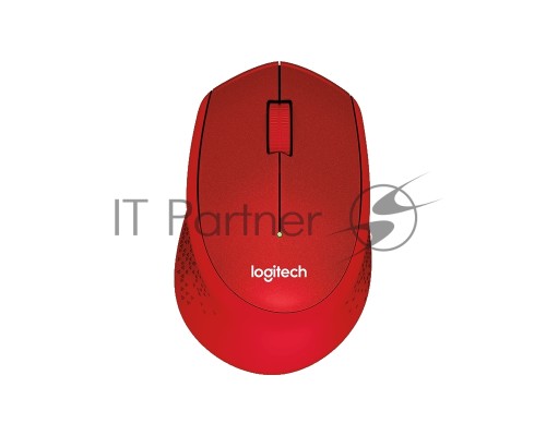Мышь беспроводная Logitech M330 SILENT PLUS красный, 1000 dpi, радиоканал, USB, кнопки - 3