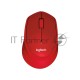 Мышь беспроводная Logitech M330 SILENT PLUS красный, 1000 dpi, радиоканал, USB, кнопки - 3