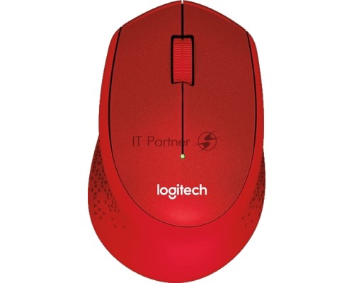 Мышь беспроводная Logitech M330 SILENT PLUS красный, 1000 dpi, радиоканал, USB, кнопки - 3