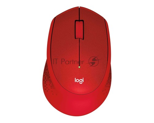 Мышь беспроводная Logitech M330 SILENT PLUS красный, 1000 dpi, радиоканал, USB, кнопки - 3