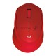 Мышь беспроводная Logitech M330 SILENT PLUS красный, 1000 dpi, радиоканал, USB, кнопки - 3