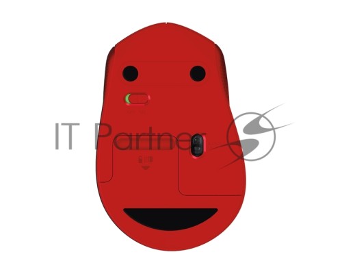 Мышь беспроводная Logitech M330 SILENT PLUS красный, 1000 dpi, радиоканал, USB, кнопки - 3
