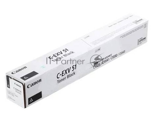 Картридж лазерный Canon C-EXV 51 черный (69 000 стр) для Canon imageRUNNER ADVANCE C5535/ C5535i/ C5540i/ C5550i/ C5560i