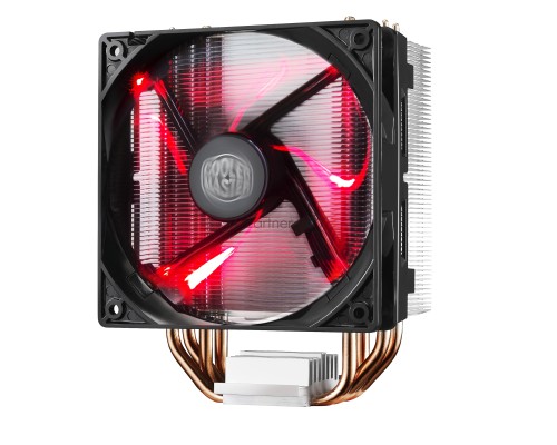 Кулер для процессора Cooler Master CPU Cooler Hyper 212 LED, Tower, 120mm 600-1600RPM PWM fan with Red LED, 4 x 6mm Direct Contact heatpipes, Full Socket Support