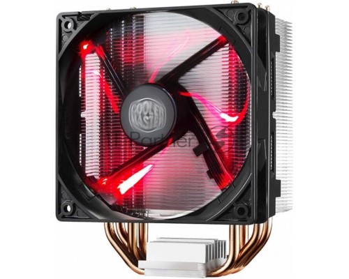 Кулер для процессора Cooler Master CPU Cooler Hyper 212 LED, Tower, 120mm 600-1600RPM PWM fan with Red LED, 4 x 6mm Direct Contact heatpipes, Full Socket Support