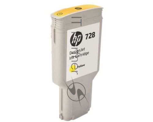 Картридж HP F9K15A (HP 728) для DesignJet T730, T830. Жёлтый. 300 мл.