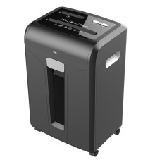 Шредер Deli E14400 черный (секр.P-4) фрагменты 16лист. 31лтр. скрепки скобы пл.карты CD