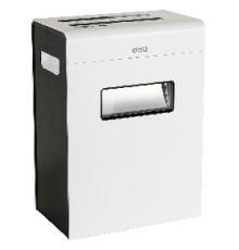 Шредер Deli E9903-EU белый/черный (секр.P-4) фрагменты 12лист. 23лтр. скрепки скобы пл.карты CD