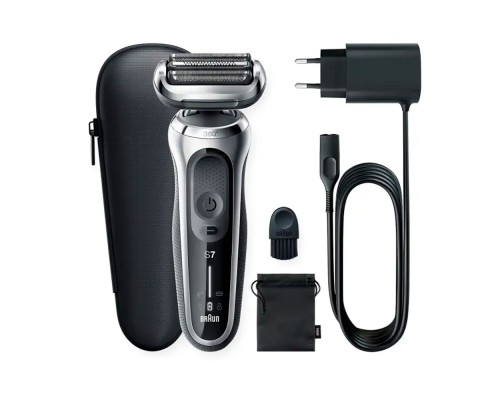 [Электробритвы, триммеры Braun] Электробритва Braun Series 7 71-S1000s,  серебристый и черный