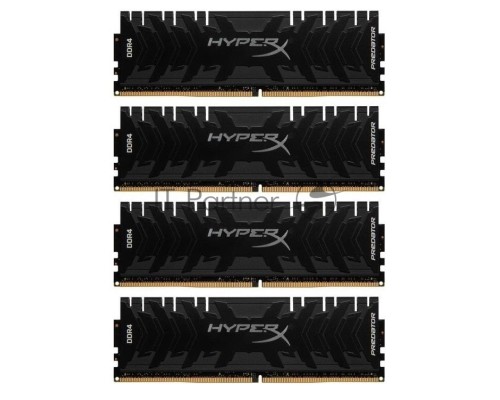 Модуль памяти Kingston DIMM DDR4 64GB 3000MHz CL15 (Kit of 4) XMP HyperX Predator